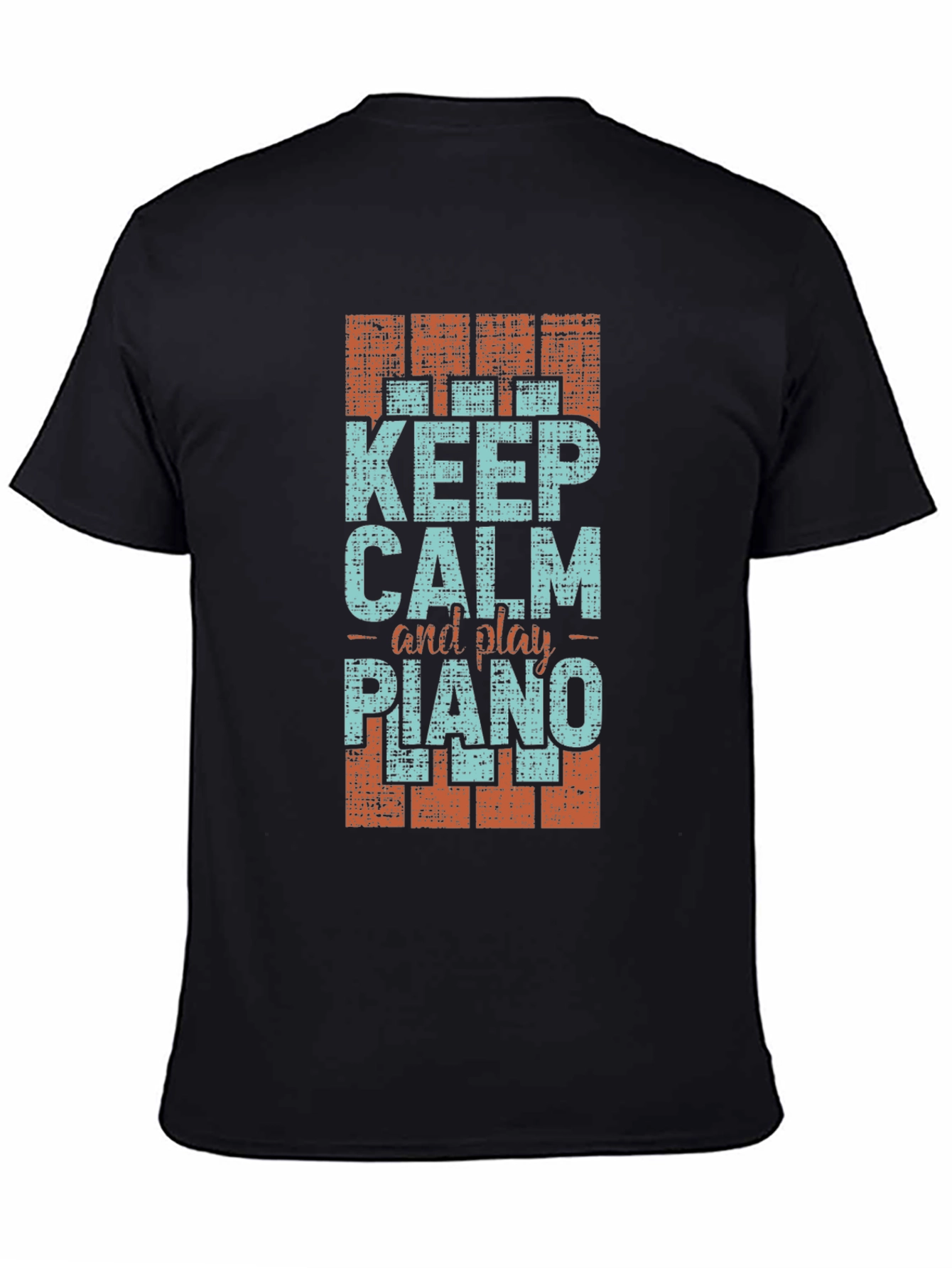 Keep Calm and Play Piano Graphic T-Shirt