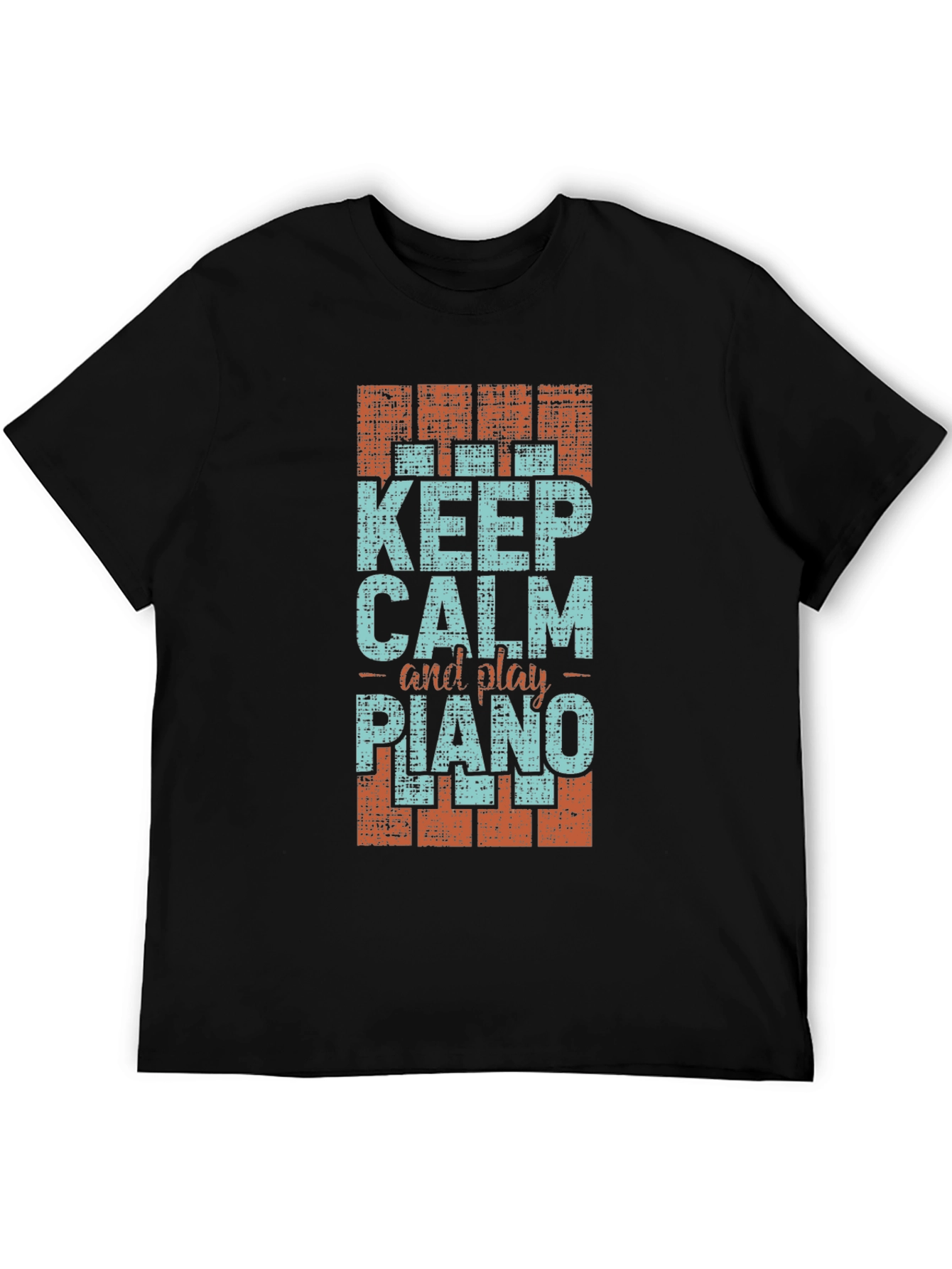 Keep Calm and Play Piano Graphic T-Shirt