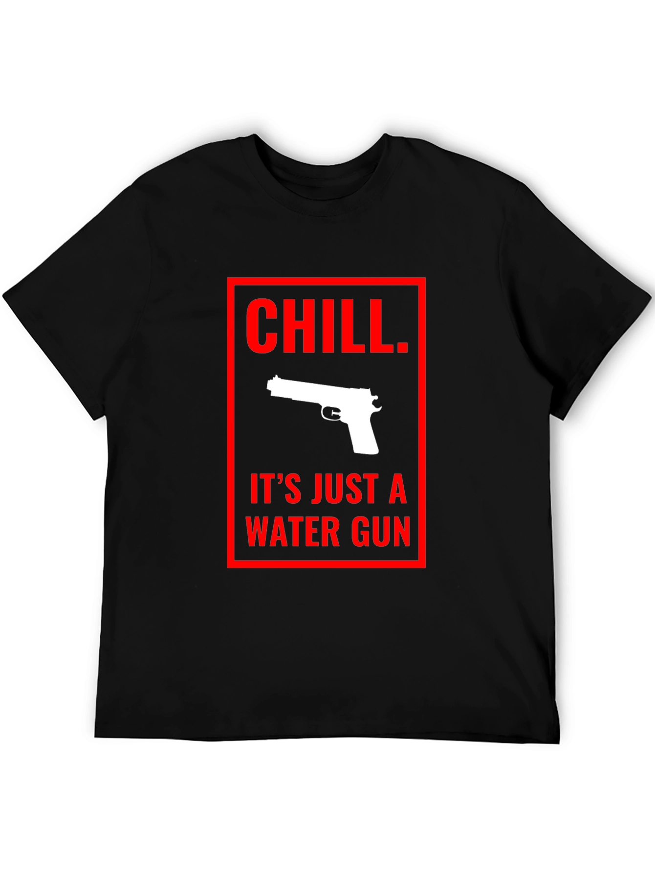 Chill Water Gun Graphic Tee - Black