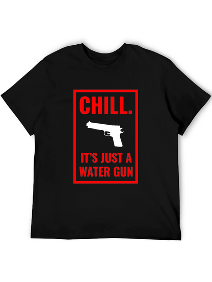 Chill Water Gun Graphic Tee - Black