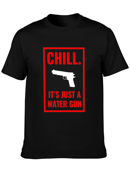Chill Water Gun Graphic Tee - Black