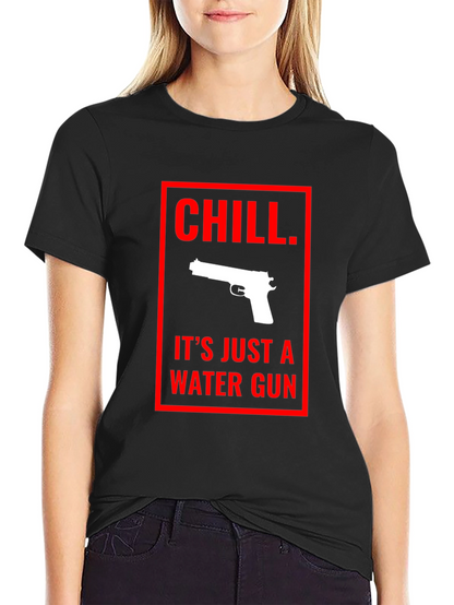 Chill Water Gun Graphic Tee - Black