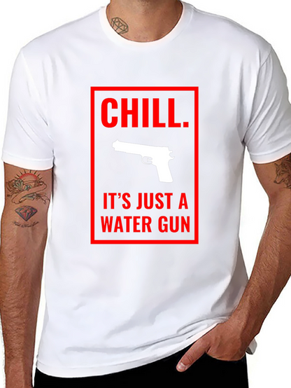Chill Water Gun Graphic Tee - Black