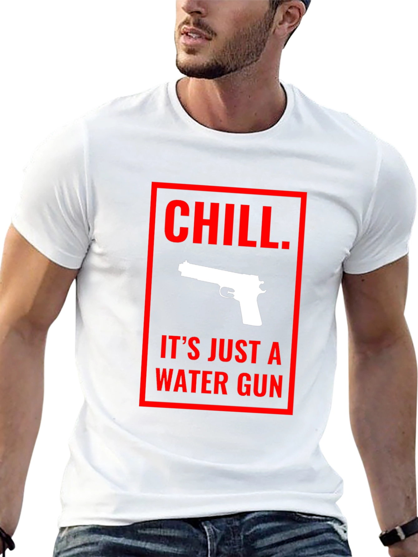 Chill Water Gun Graphic Tee - Black