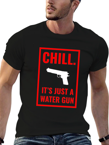 Chill Water Gun Graphic Tee - Black