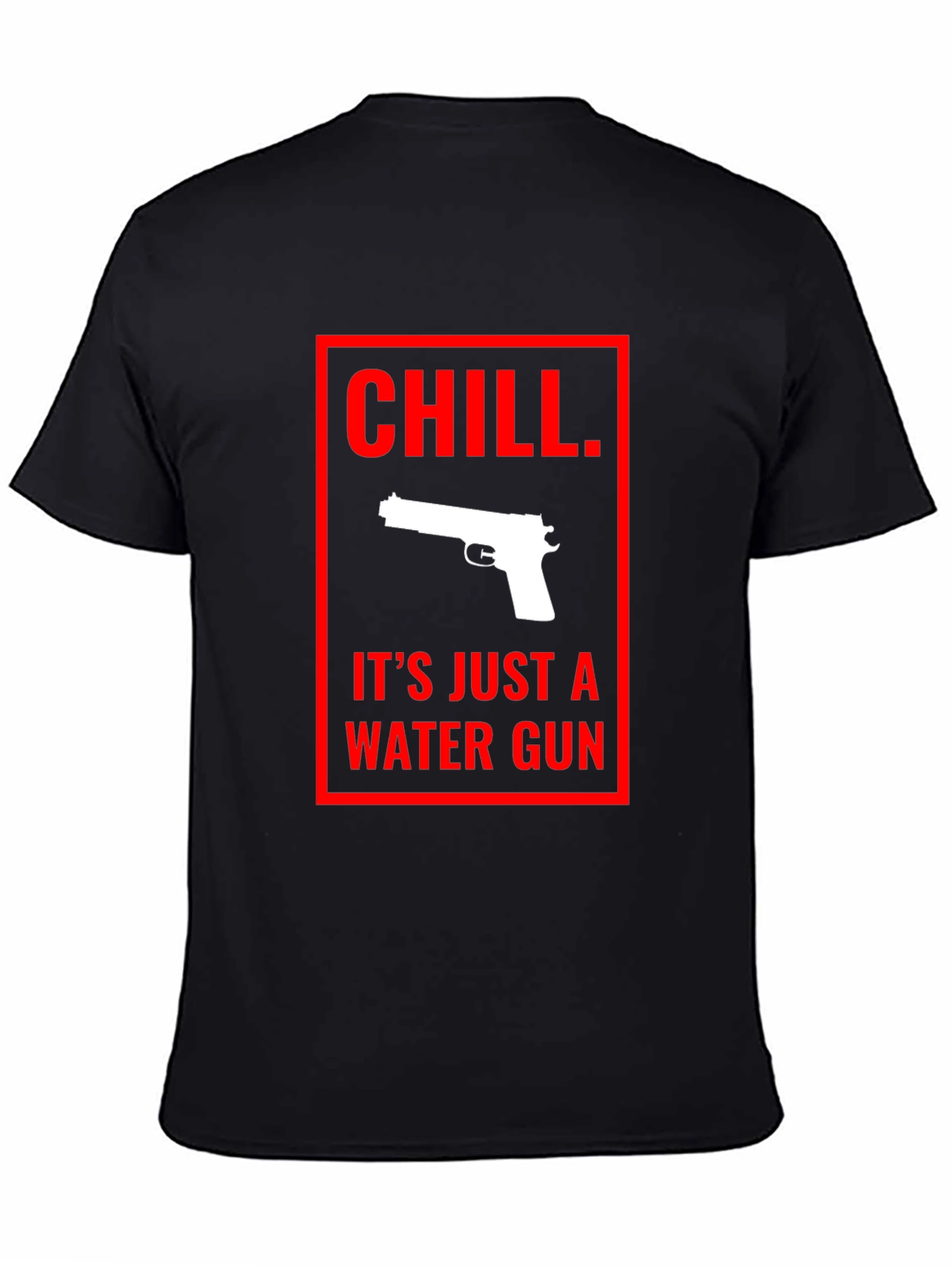 Chill Water Gun Graphic Tee - Black