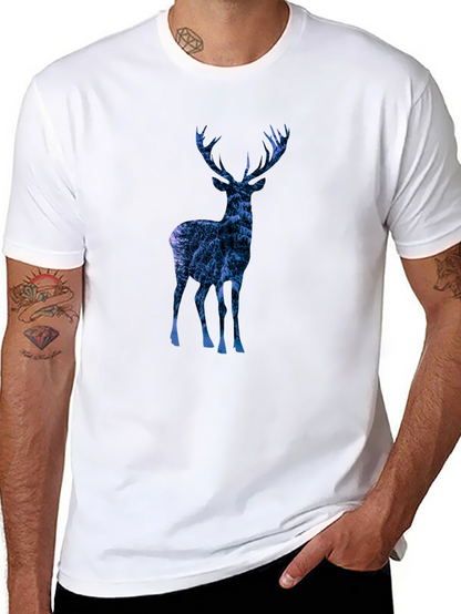 Deer Silhouette Graphic Tee - Mens Black T-Shirt