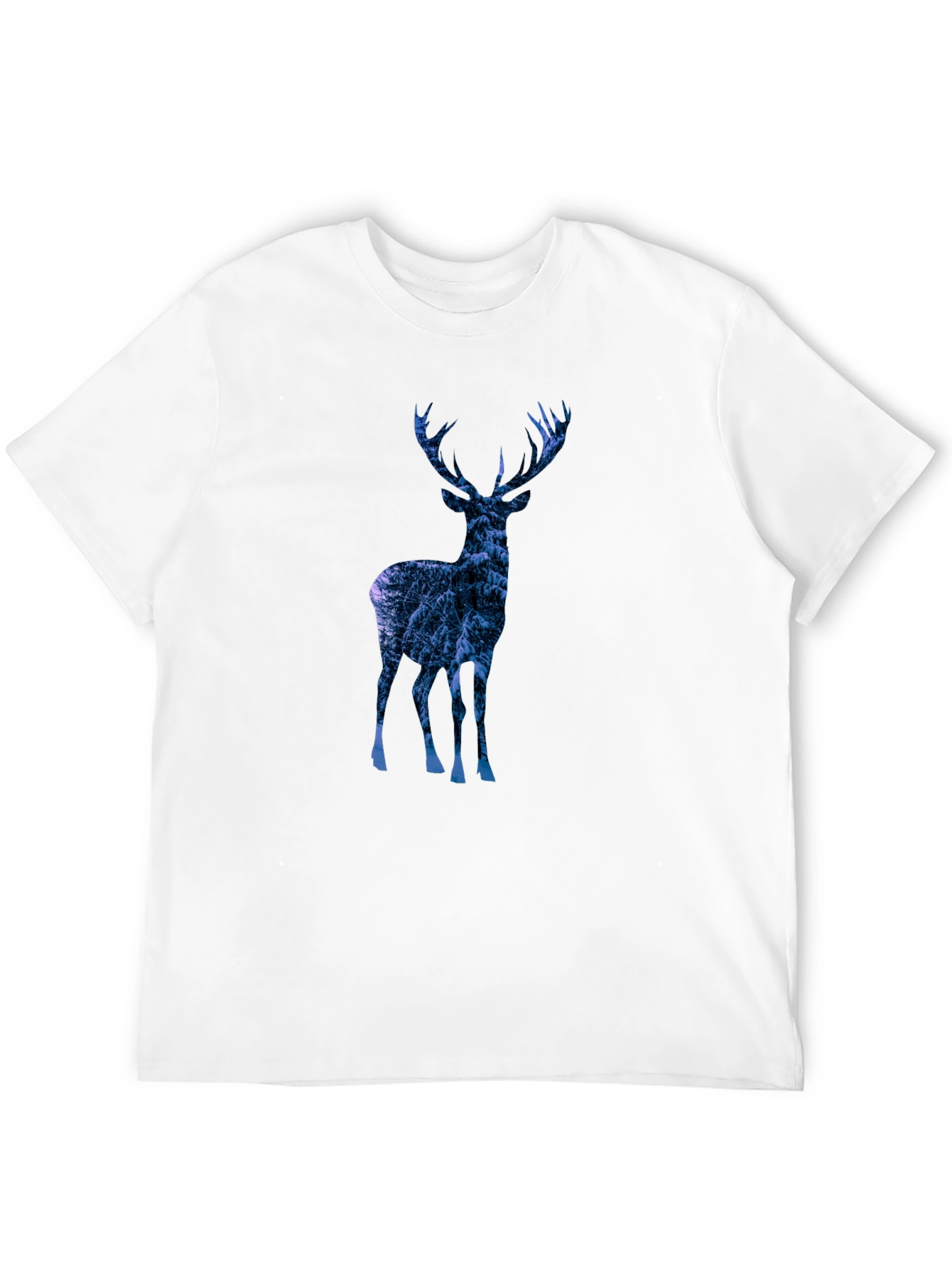 Deer Silhouette Graphic Tee - Mens Black T-Shirt