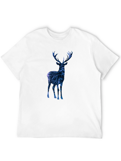 Deer Silhouette Graphic Tee - Mens Black T-Shirt