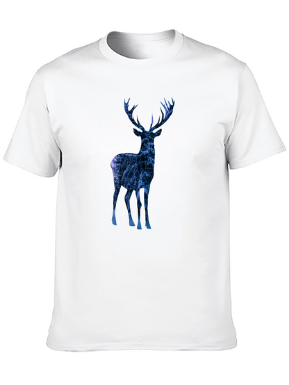 Deer Silhouette Graphic Tee - Mens Black T-Shirt