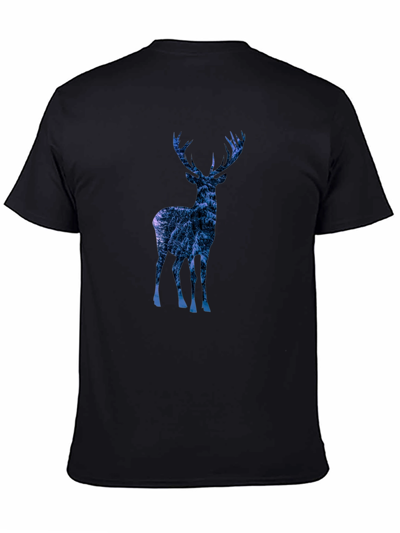 Deer Silhouette Graphic Tee - Mens Black T-Shirt