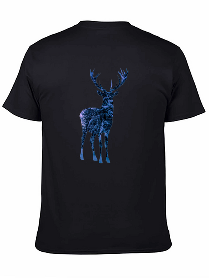 Deer Silhouette Graphic Tee - Mens Black T-Shirt