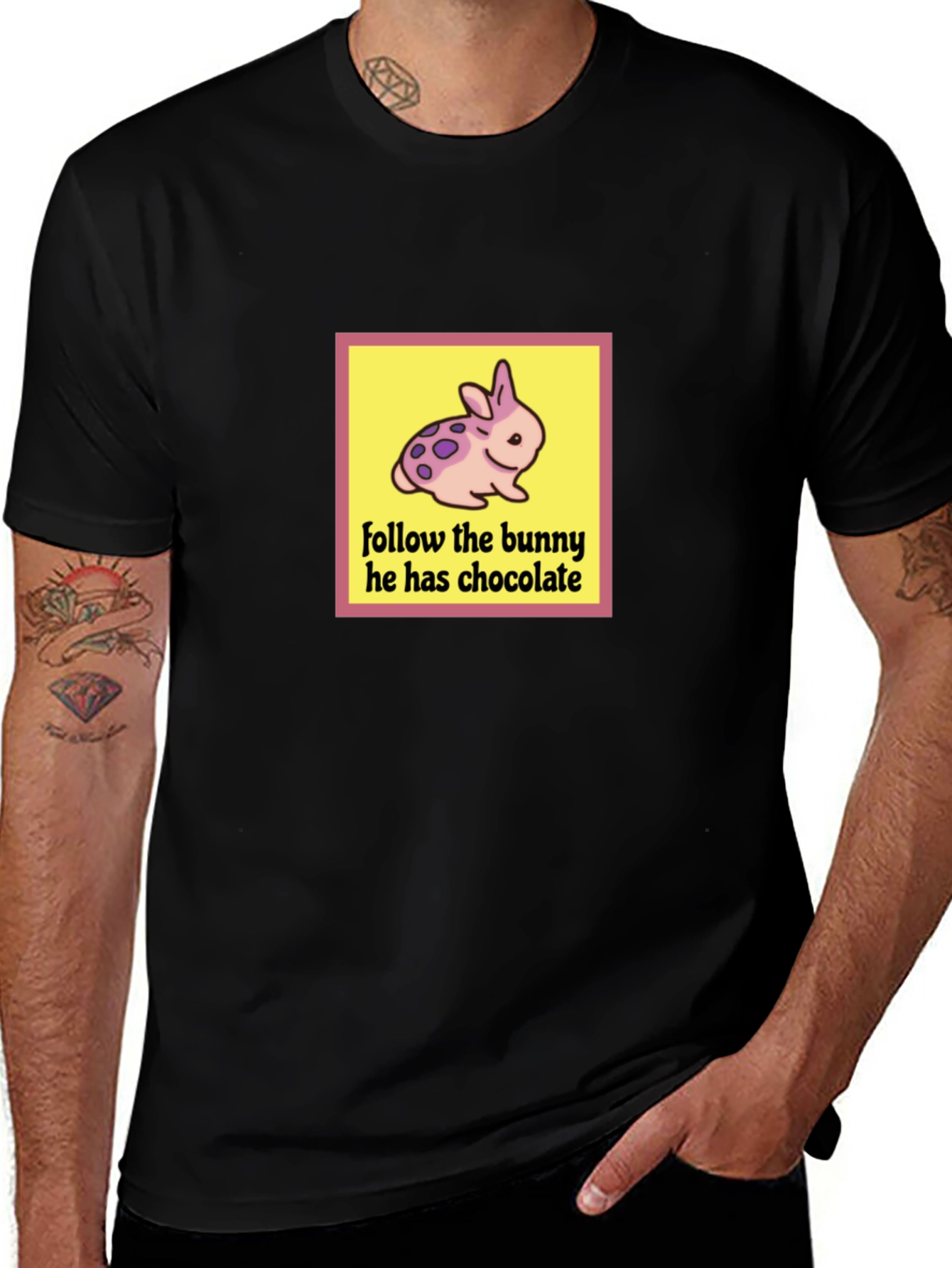 Follow the Bunny T-Shirt - Easter Chocolate