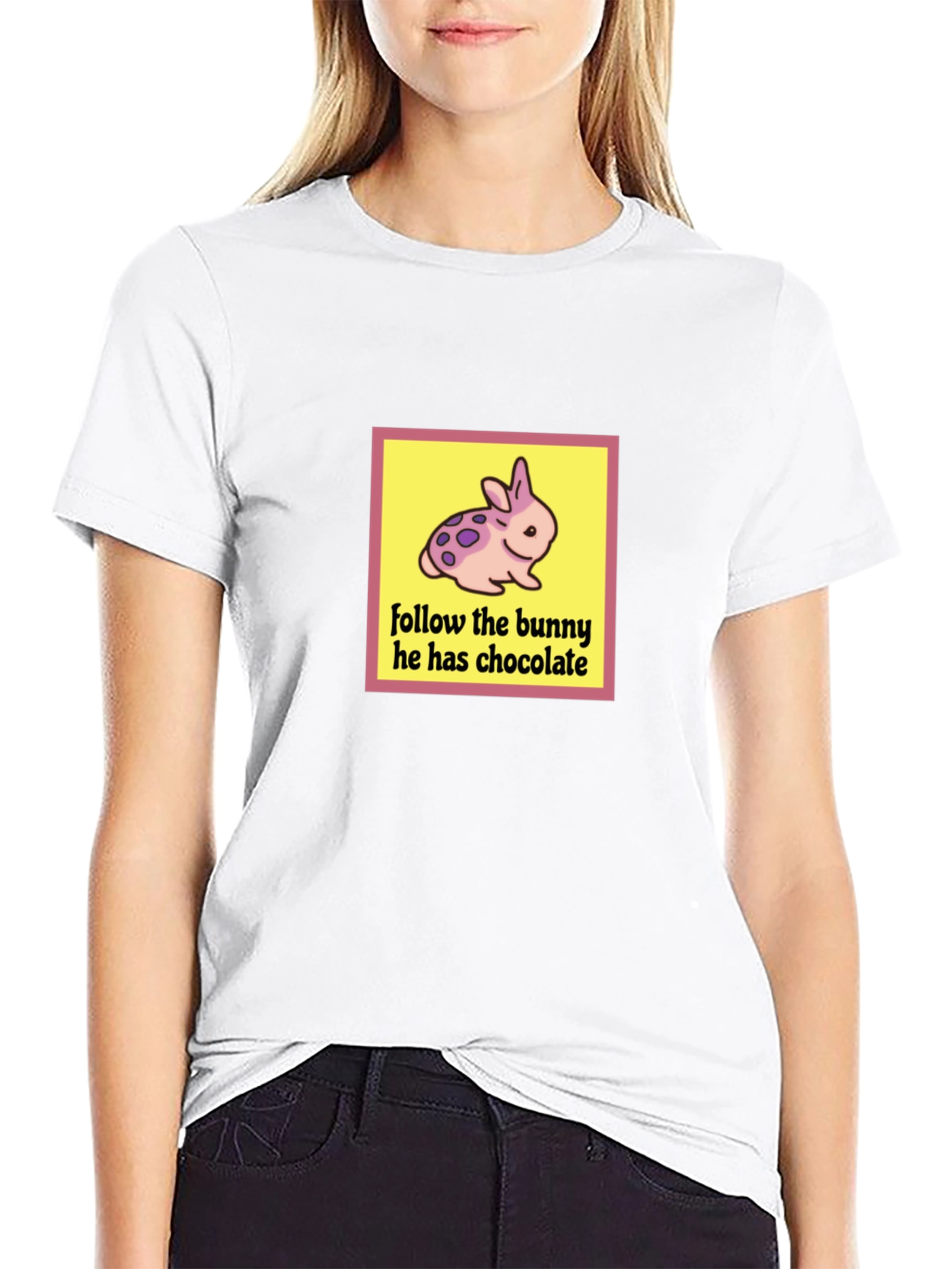 Follow the Bunny T-Shirt - Easter Chocolate