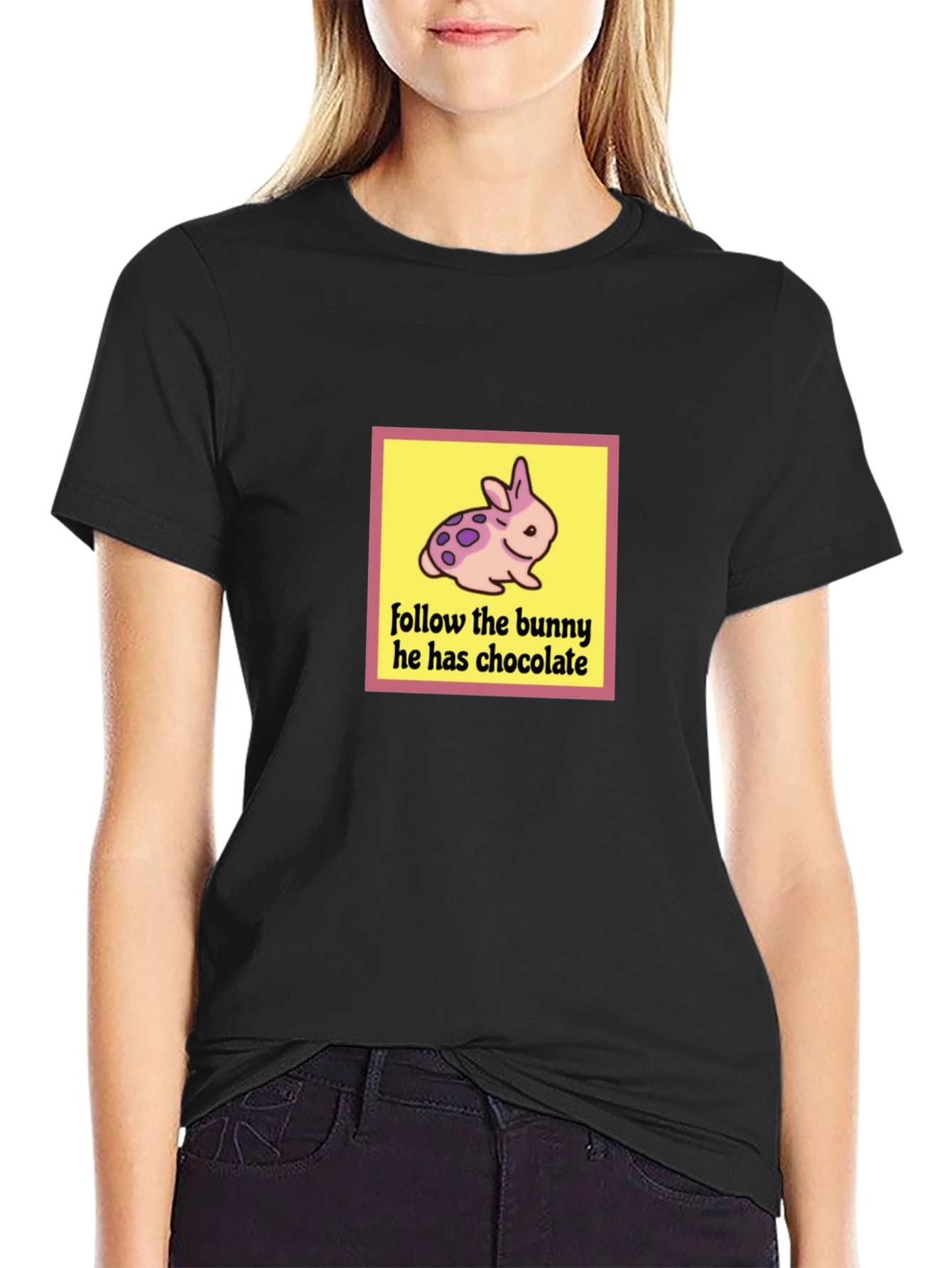 Follow the Bunny T-Shirt - Easter Chocolate