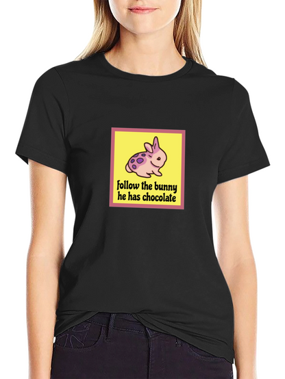 Follow the Bunny T-Shirt - Easter Chocolate