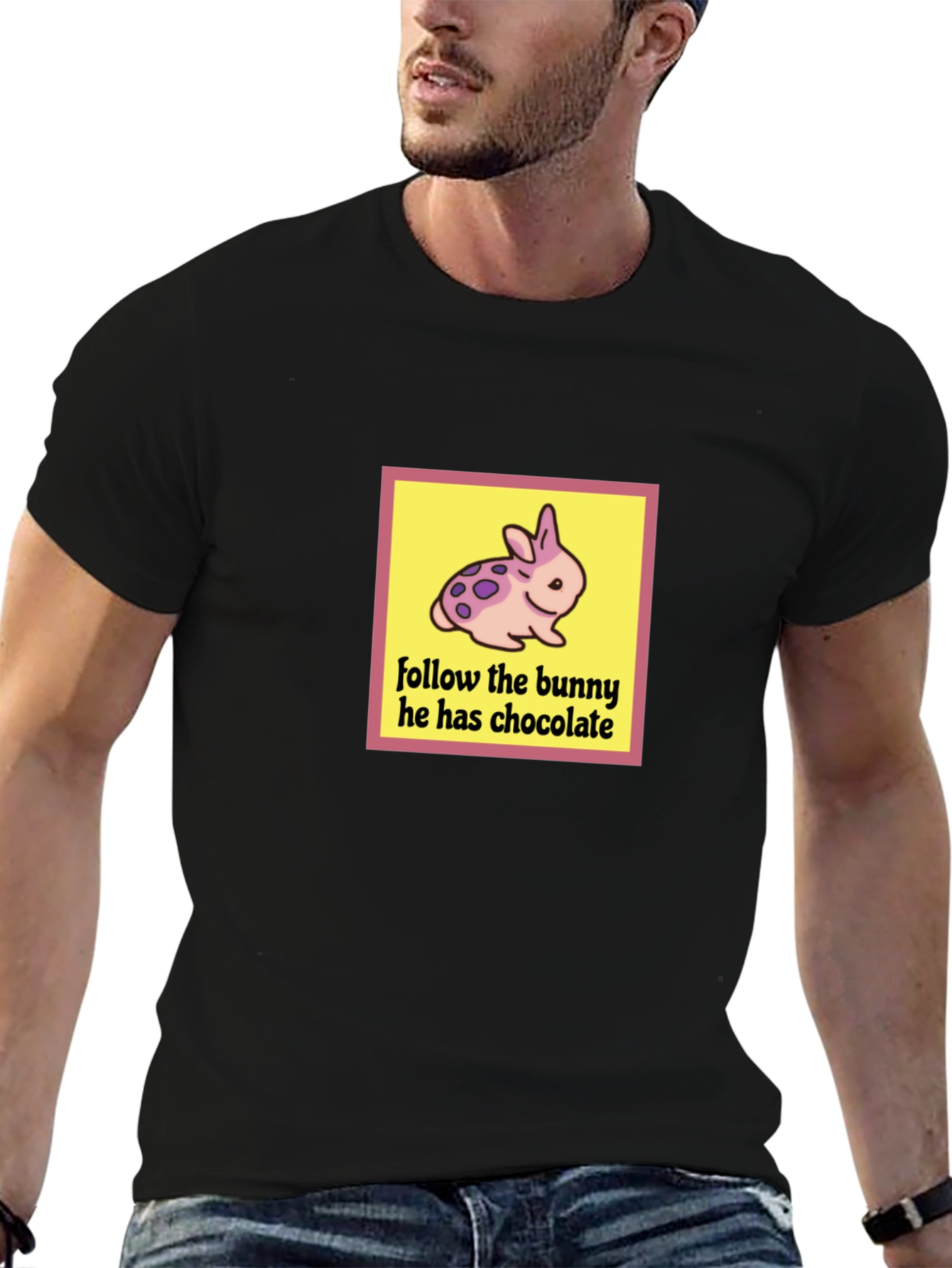 Follow the Bunny T-Shirt - Easter Chocolate