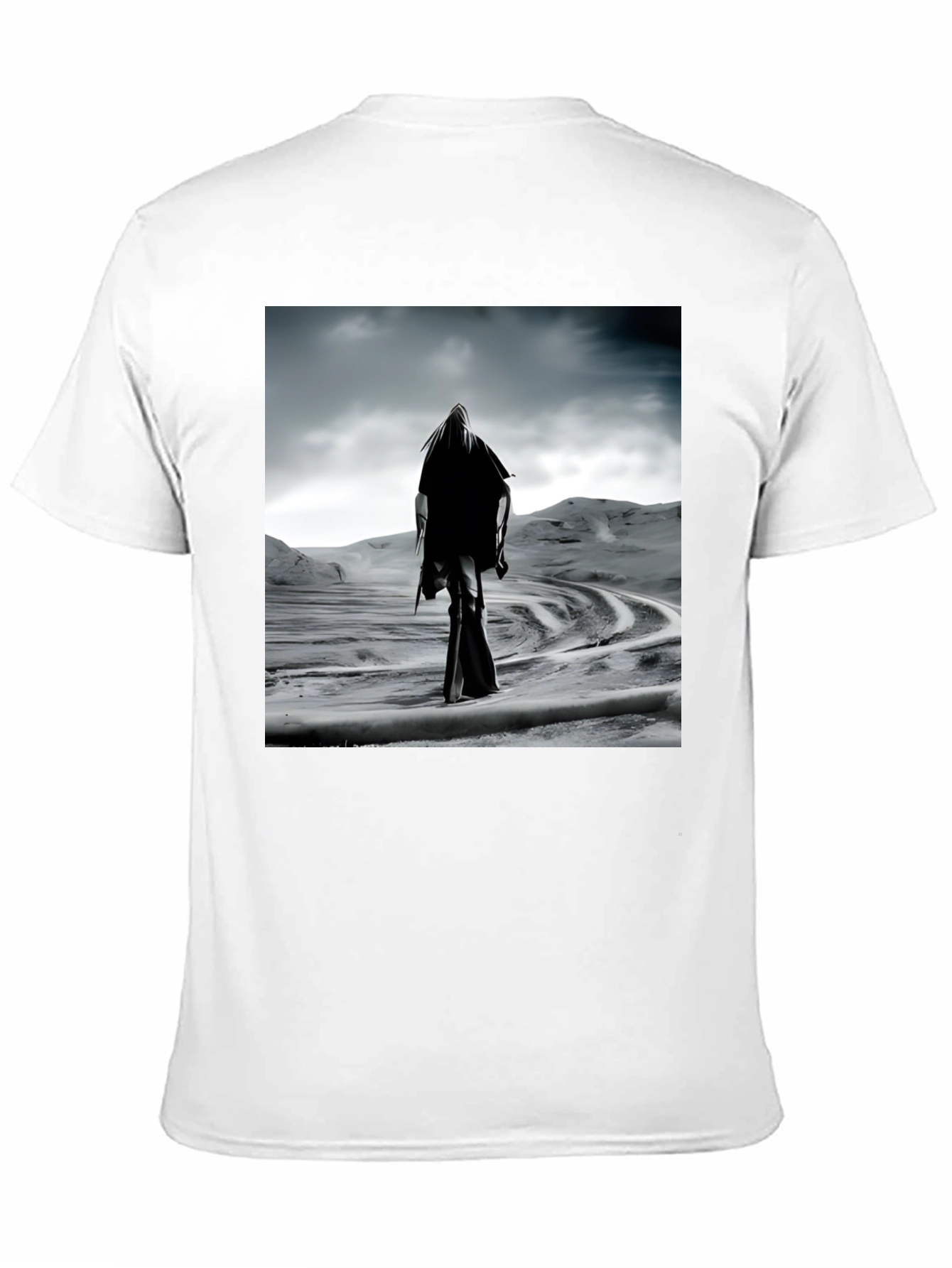 Mystic Wanderer Graphic Tee - Black Cotton Comfort