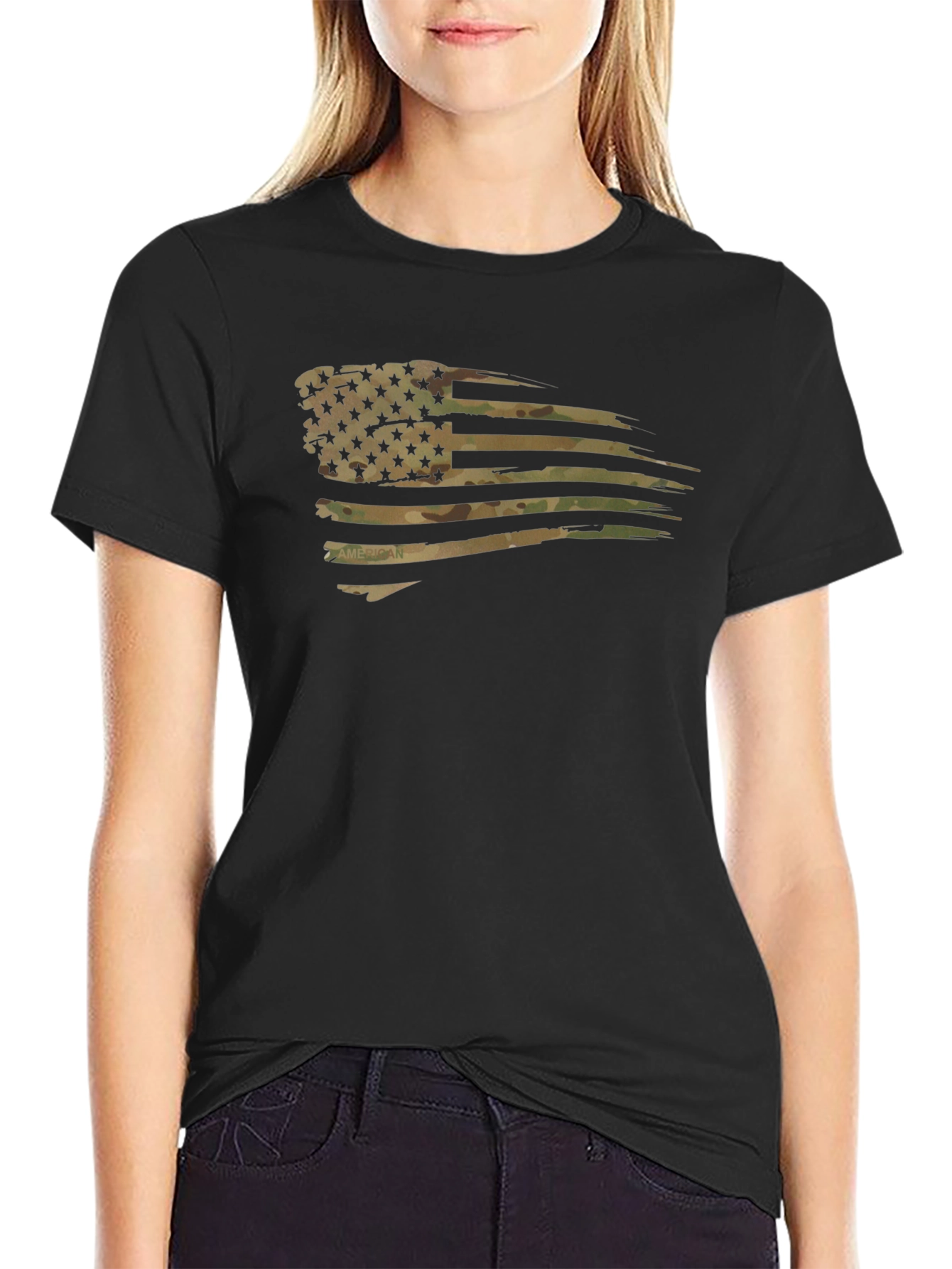 American Flag Camo Mens T-Shirt