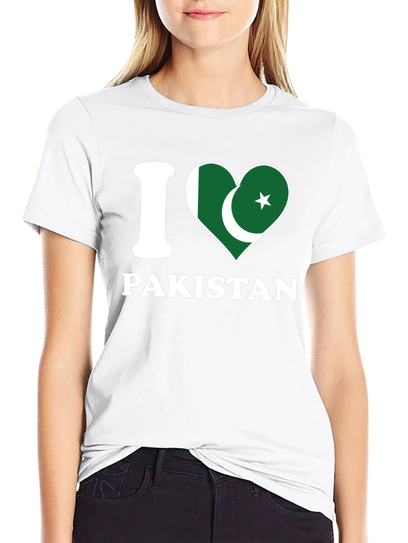 I Love Pakistan T-Shirt - Country Flag Heart Design