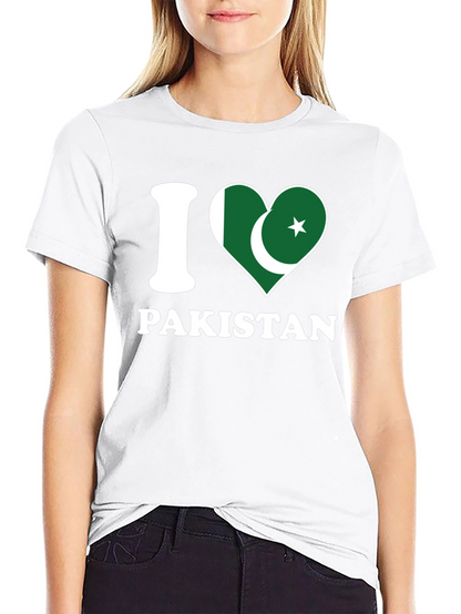 I Love Pakistan T-Shirt - Country Flag Heart Design
