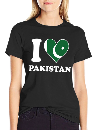 I Love Pakistan T-Shirt - Country Flag Heart Design