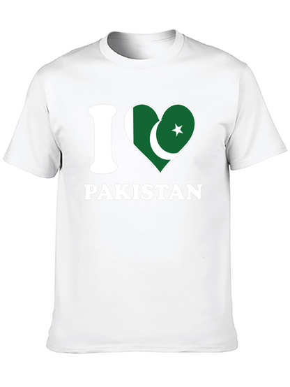 I Love Pakistan T-Shirt - Country Flag Heart Design