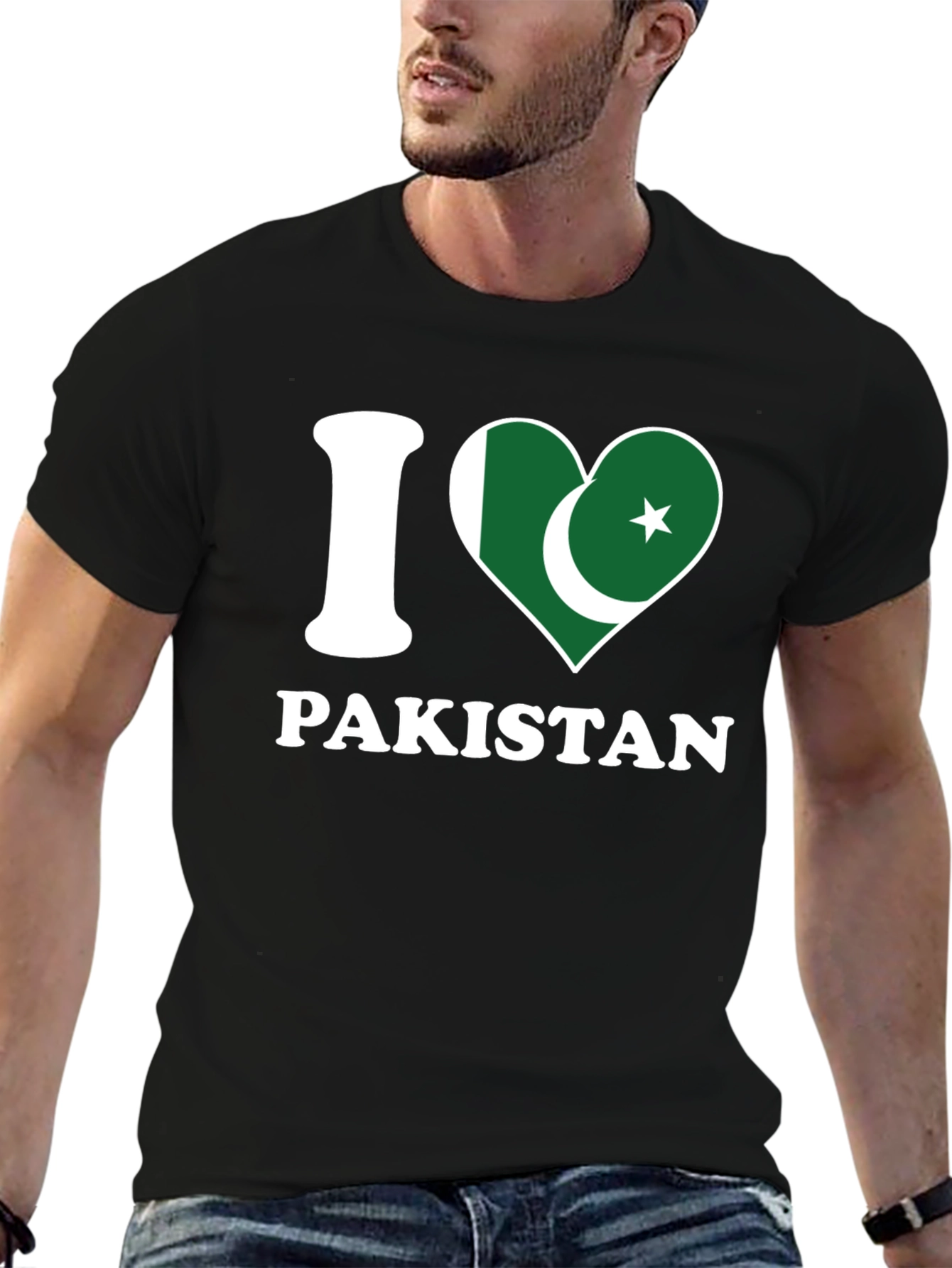 I Love Pakistan T-Shirt - Country Flag Heart Design
