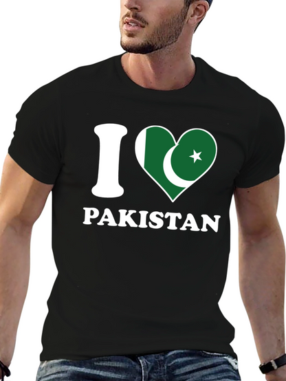 I Love Pakistan T-Shirt - Country Flag Heart Design