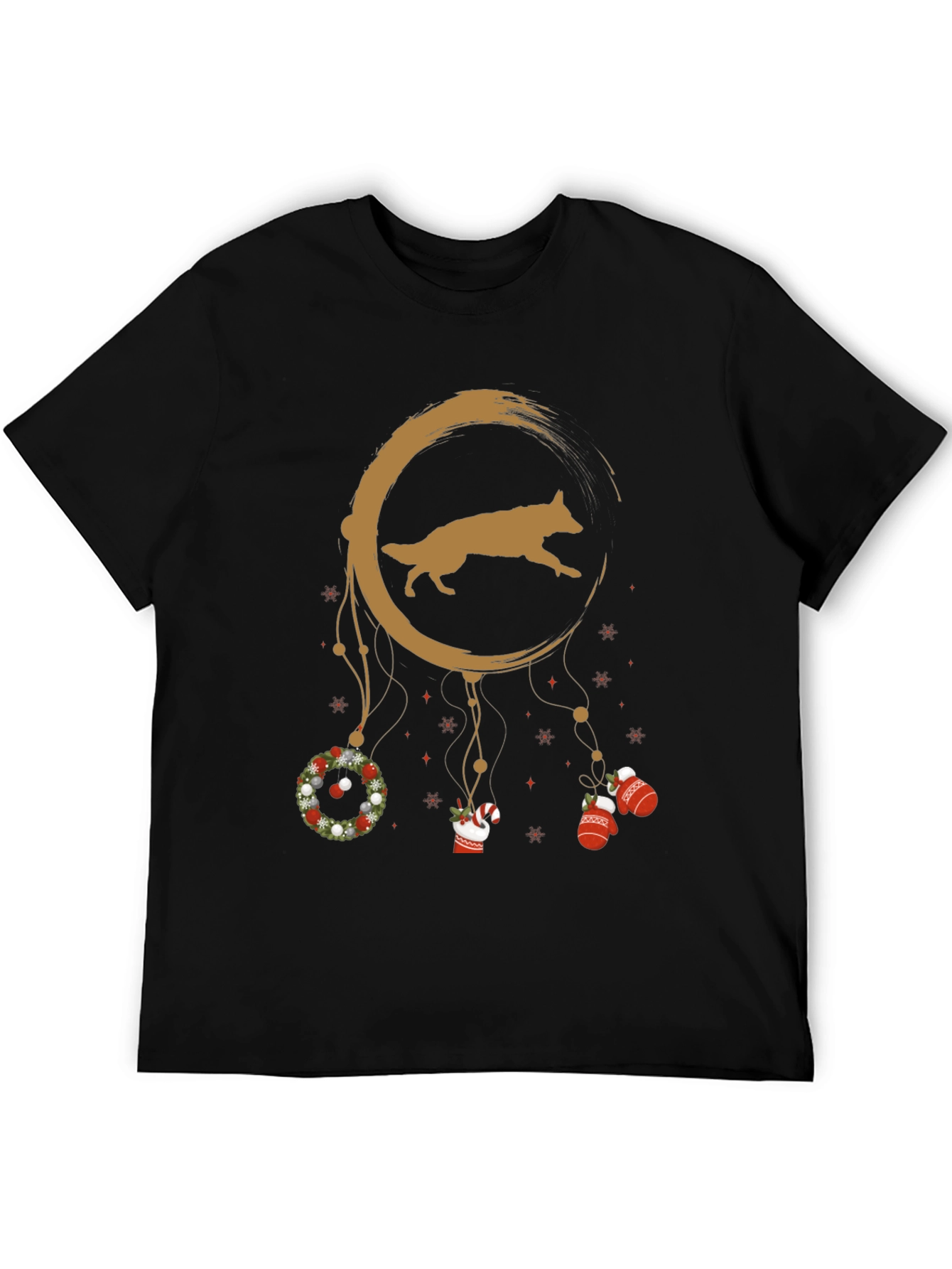 Festive Dog Dreamcatcher Graphic Tee