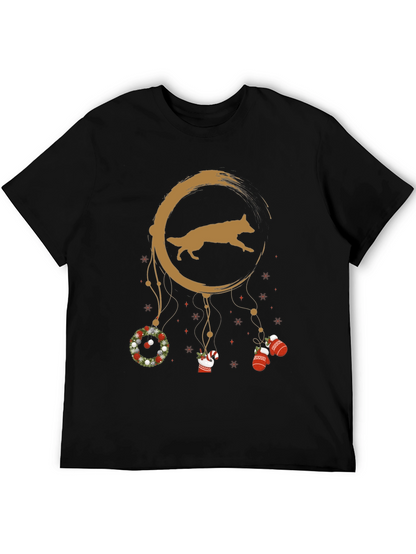 Festive Dog Dreamcatcher Graphic Tee