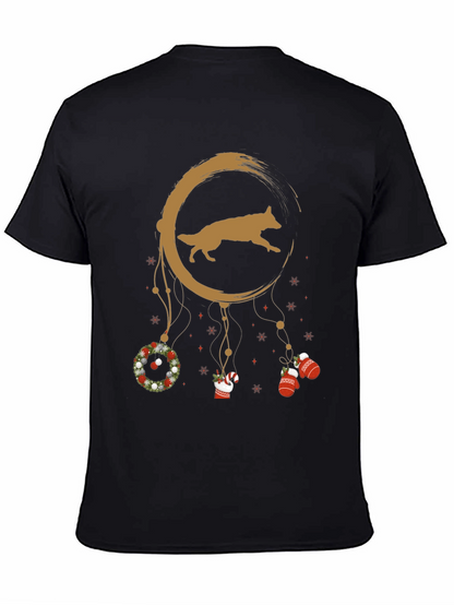 Festive Dog Dreamcatcher Graphic Tee