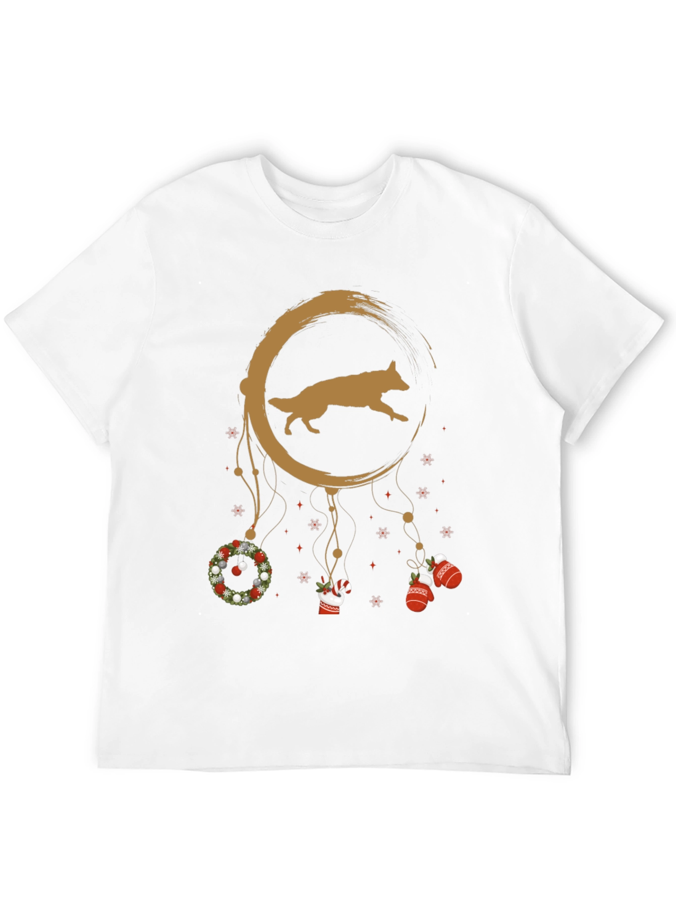 Festive Dog Dreamcatcher Graphic Tee