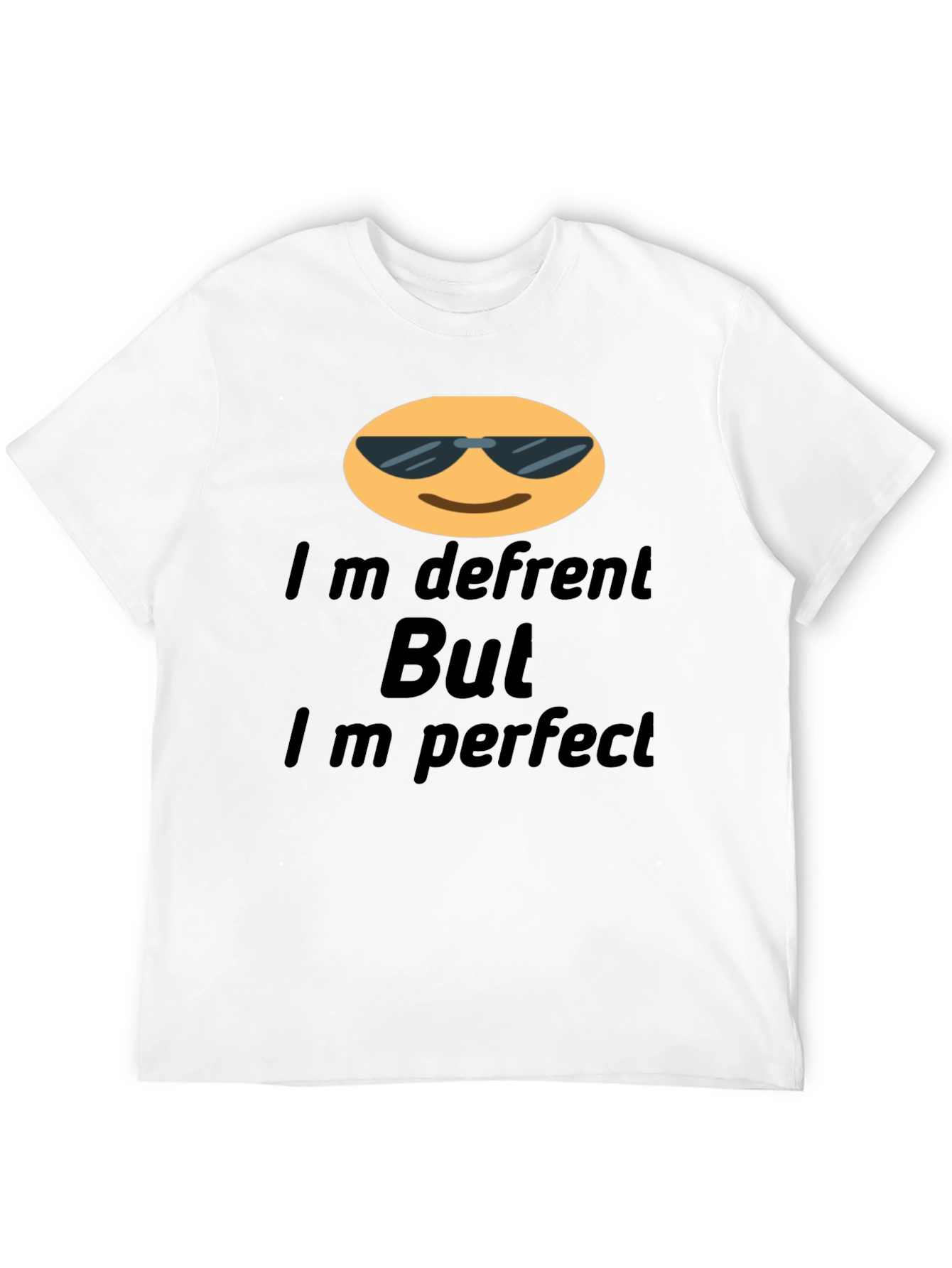 Cool Emoji T-Shirt: Im Different But Im Perfect