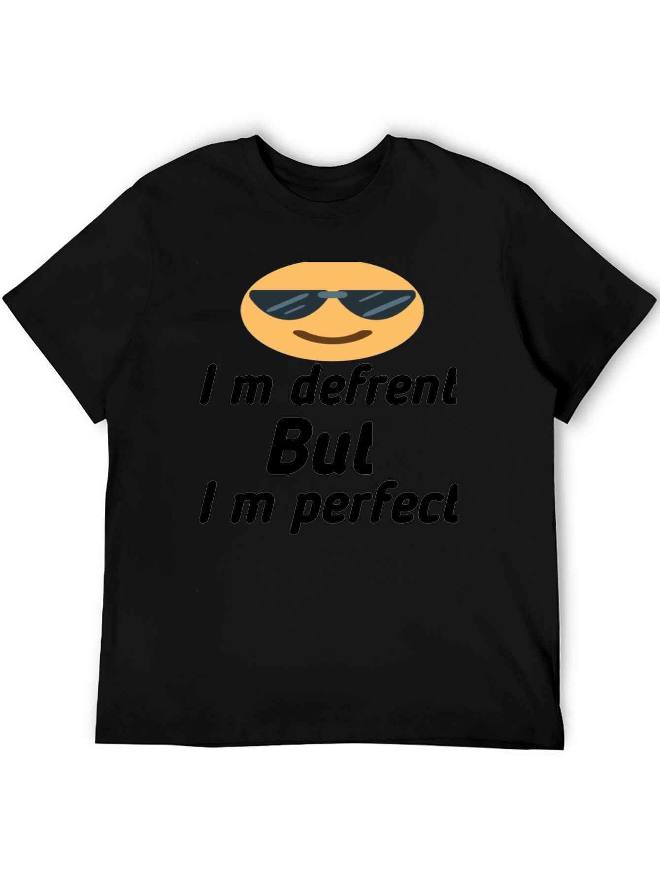Cool Emoji T-Shirt: Im Different But Im Perfect