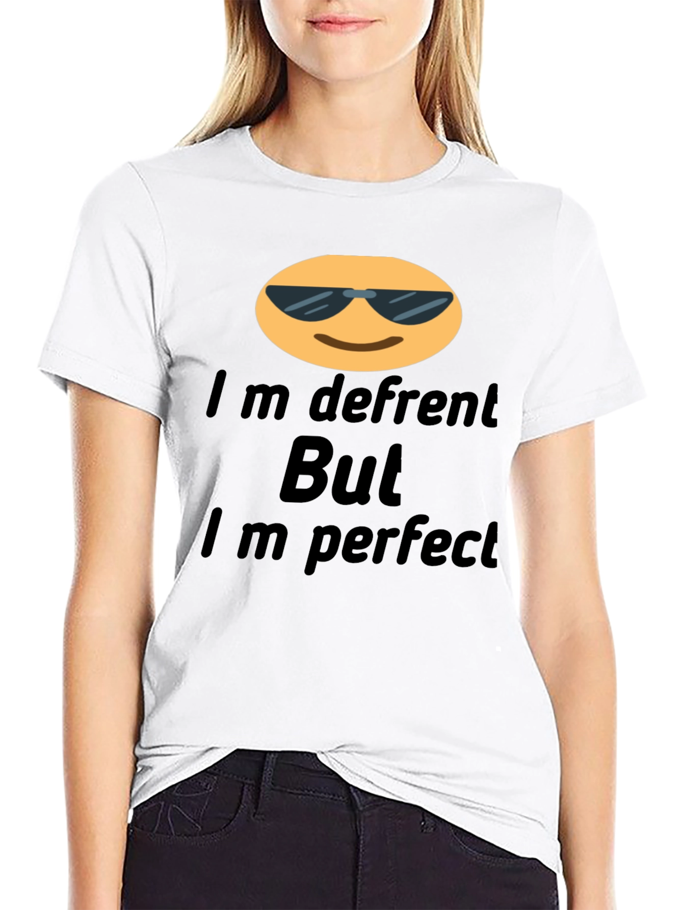 Cool Emoji T-Shirt: Im Different But Im Perfect