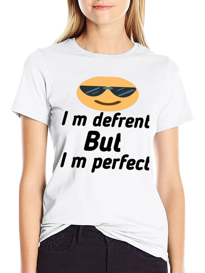 Cool Emoji T-Shirt: Im Different But Im Perfect