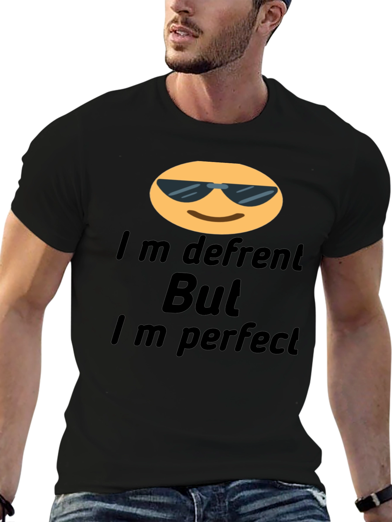 Cool Emoji T-Shirt: Im Different But Im Perfect