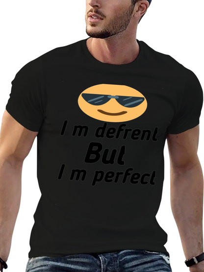 Cool Emoji T-Shirt: Im Different But Im Perfect
