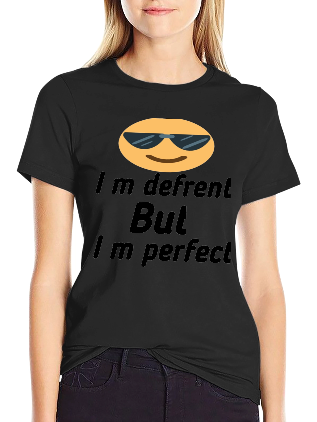 Cool Emoji T-Shirt: Im Different But Im Perfect