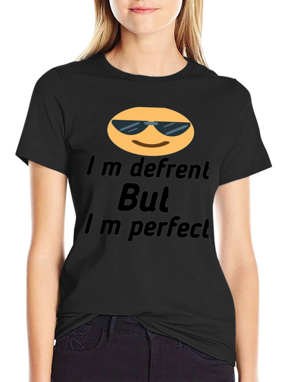 Cool Emoji T-Shirt: Im Different But Im Perfect