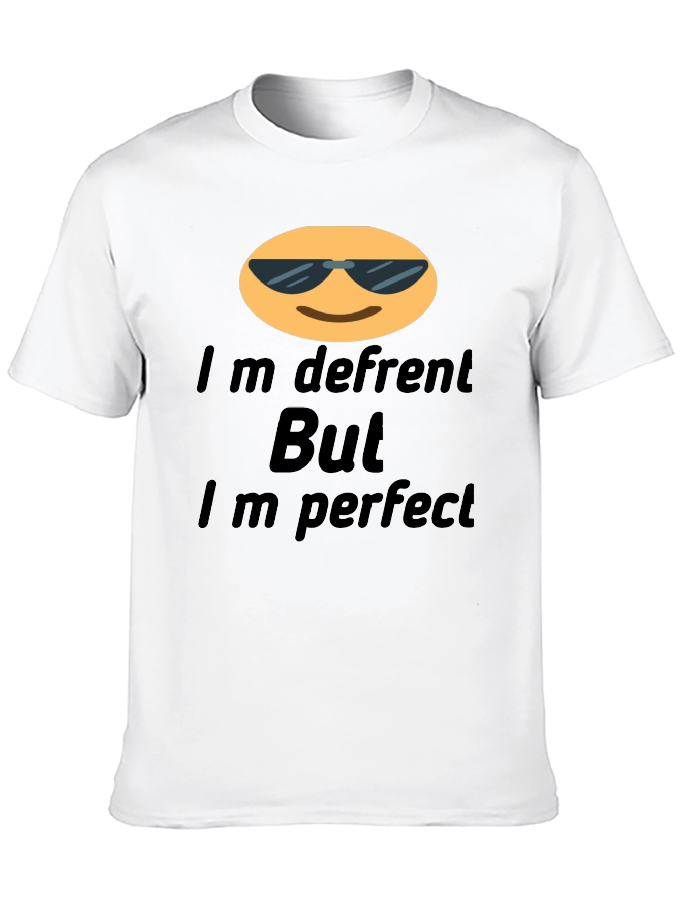 Cool Emoji T-Shirt: Im Different But Im Perfect