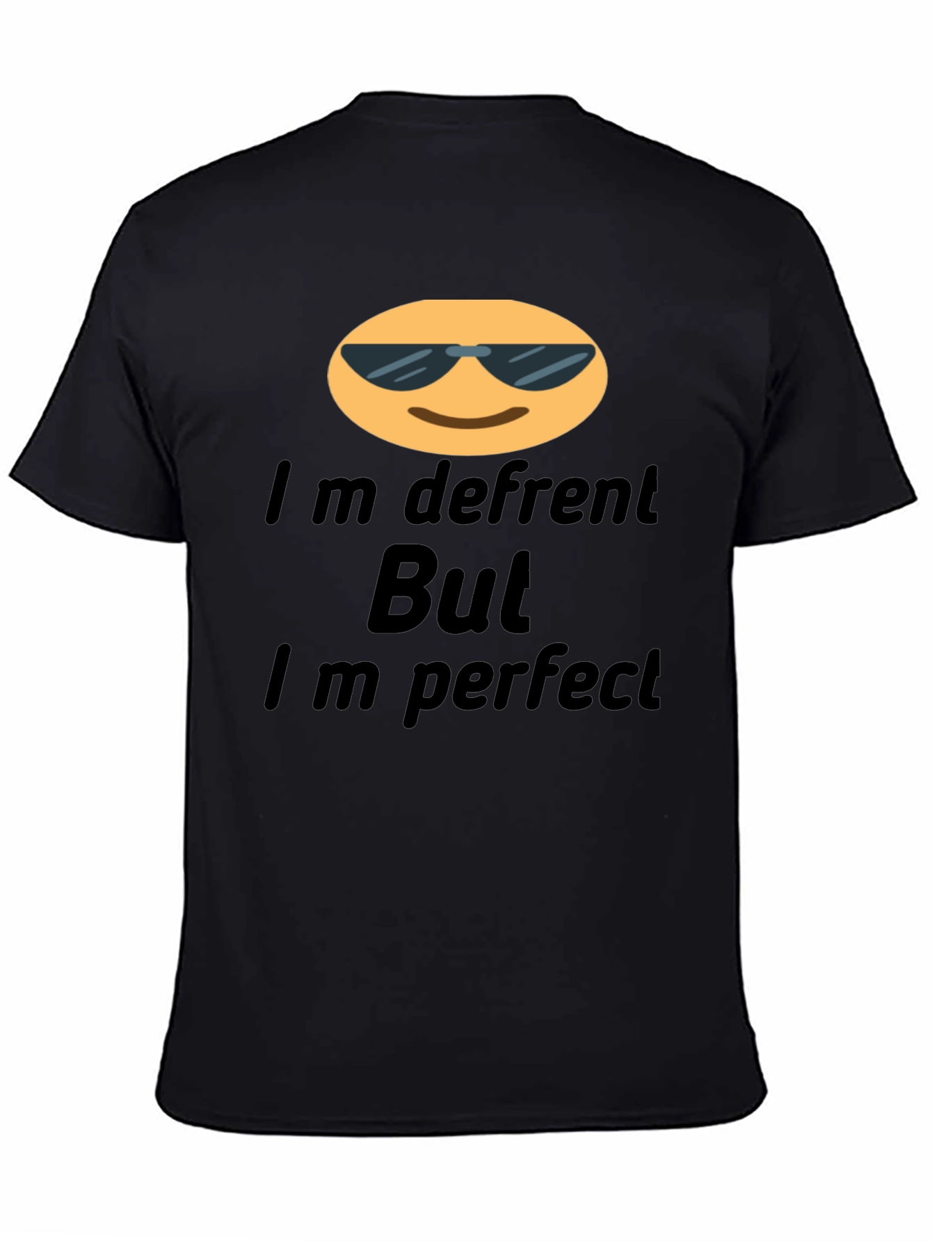 Cool Emoji T-Shirt: Im Different But Im Perfect