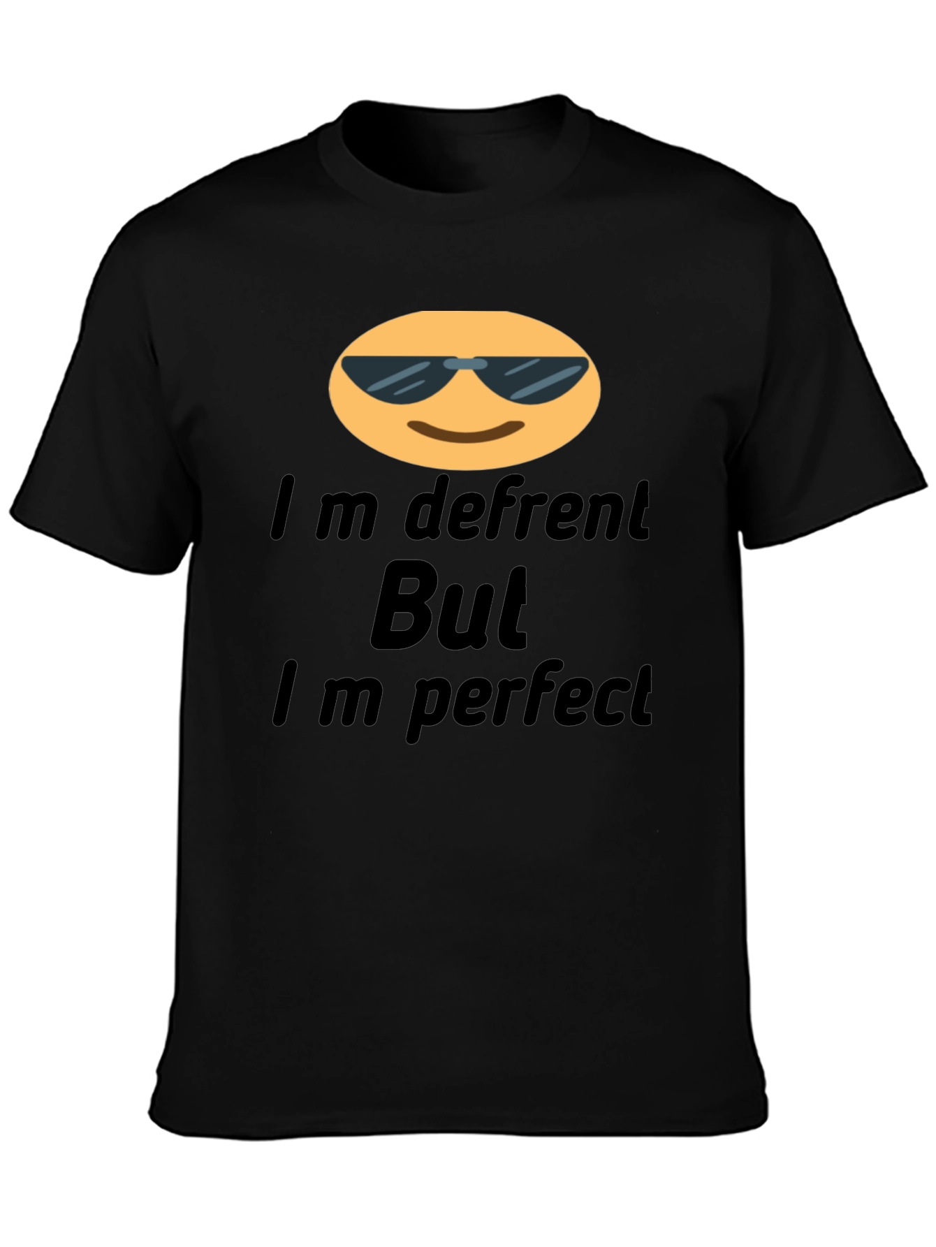 Cool Emoji T-Shirt: Im Different But Im Perfect