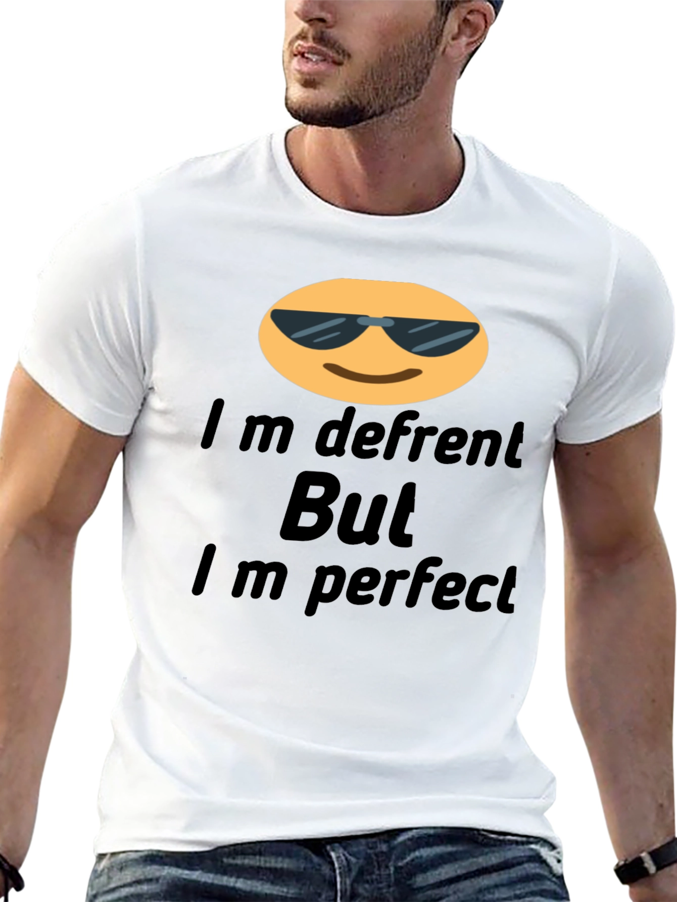 Cool Emoji T-Shirt: Im Different But Im Perfect