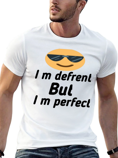 Cool Emoji T-Shirt: Im Different But Im Perfect