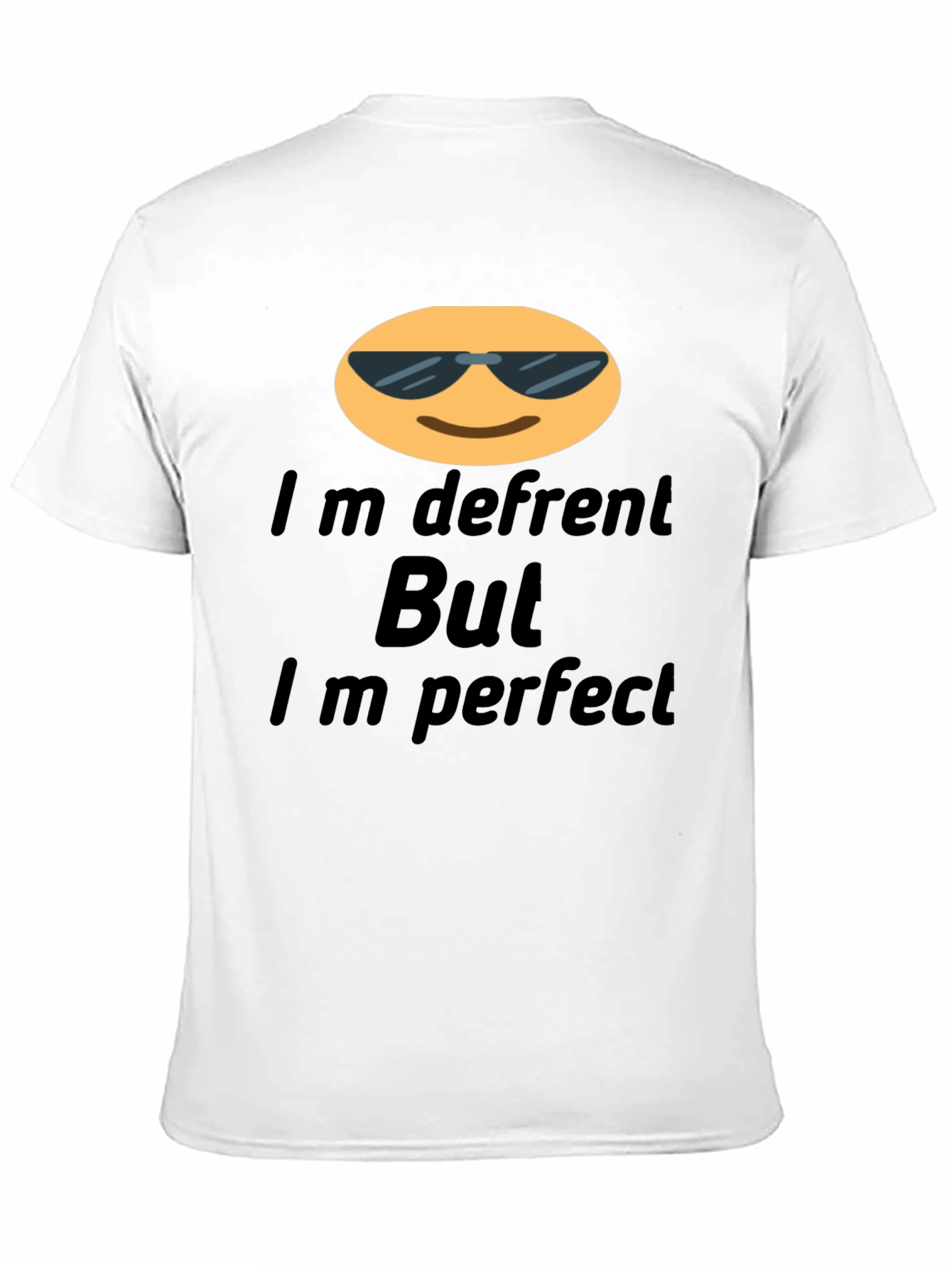 Cool Emoji T-Shirt: Im Different But Im Perfect