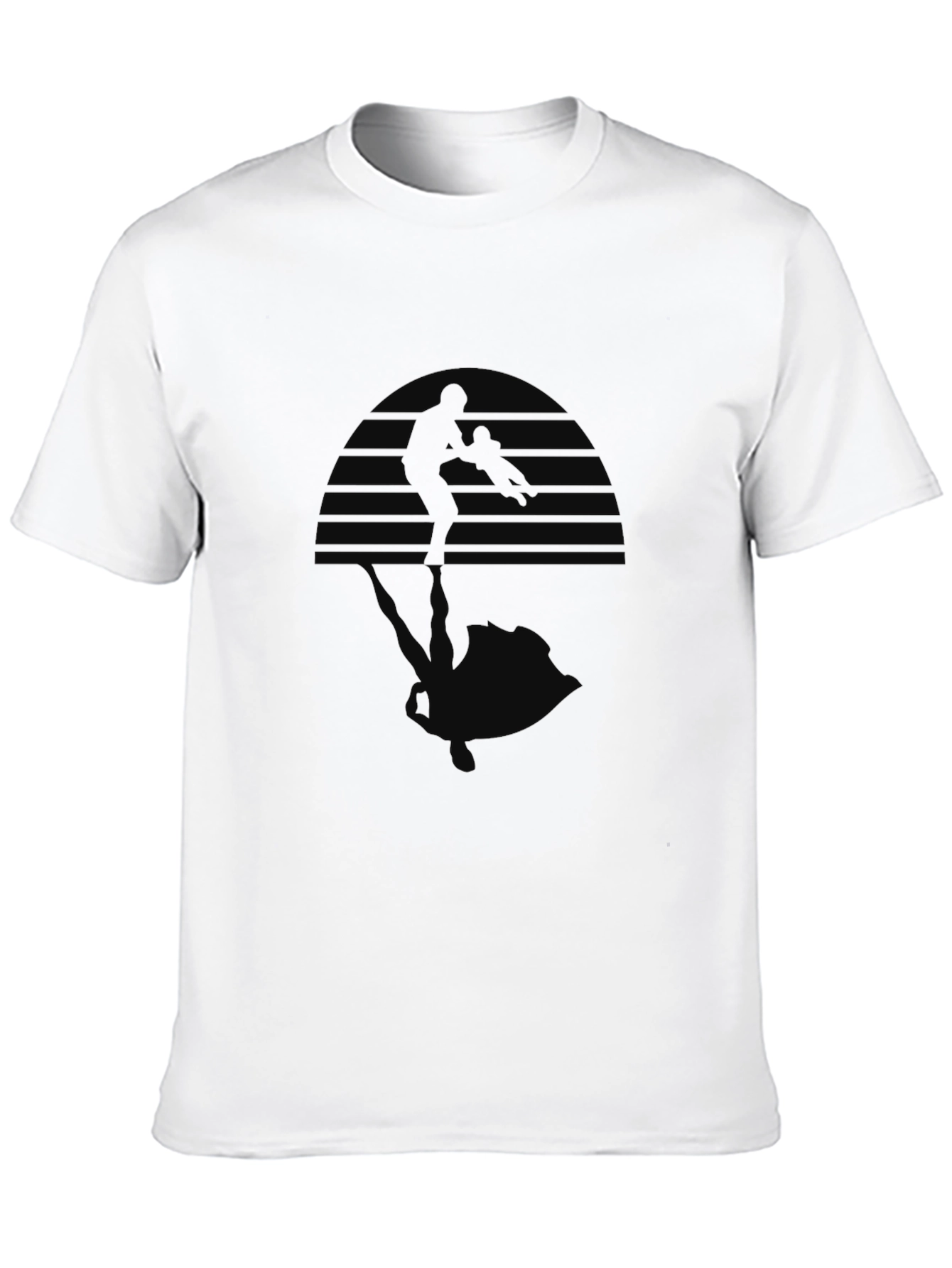 Sunset Shooter Graphic Tee - Black Cotton Blend