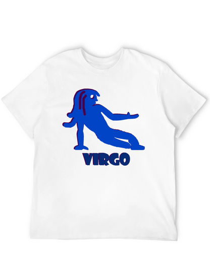 Virgo Zodiac Graphic Tee - Black Cotton T-Shirt