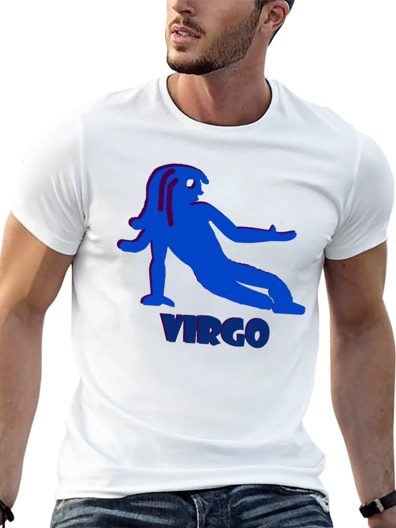 Virgo Zodiac Graphic Tee - Black Cotton T-Shirt
